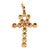 Metal 14 Karat Yellow Gold Religious Charm / Pendant With Round Zirconium For Sale - Image 7 of 12