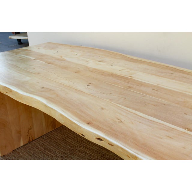 Contemporary 84" Long Driftwood Monolith Live Edge Dining Table For Sale - Image 3 of 10