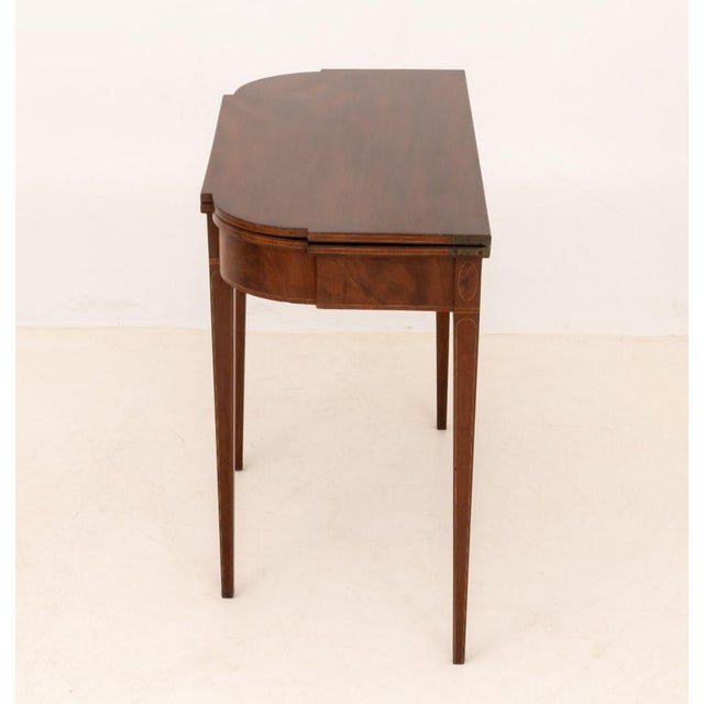George III Style Mahogany Flip-Top Table For Sale - Image 4 of 11