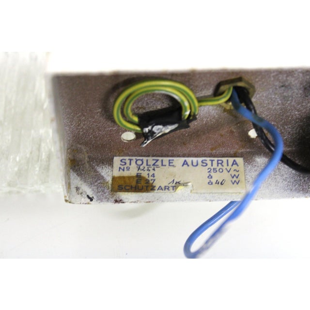 Kalmar Glass Wall Lamp by J. T. Kalmar and Stölzle for Kalmar, 1950s For Sale - Image 4 of 8