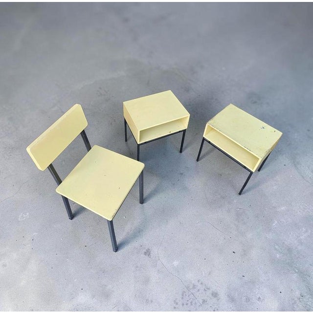 Vintage Nightstands and Chair by Kuperus, 1960s, Set of 3 For Sale - Image 14 of 14