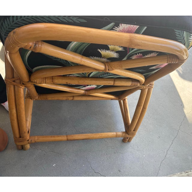 Black Tropical Rattan 2 Strand Armchair For Sale - Image 8 of 12