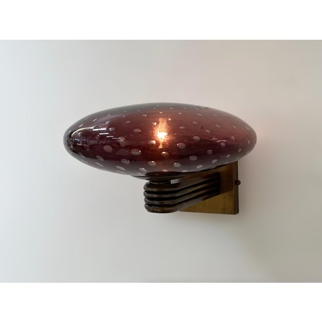 Not Yet Made - Made To Order 21st Century Bronzed and Amethyst Bubbles Glass Shade Deco Sconce by Fabio LTD For Sale - Image 5 of 7