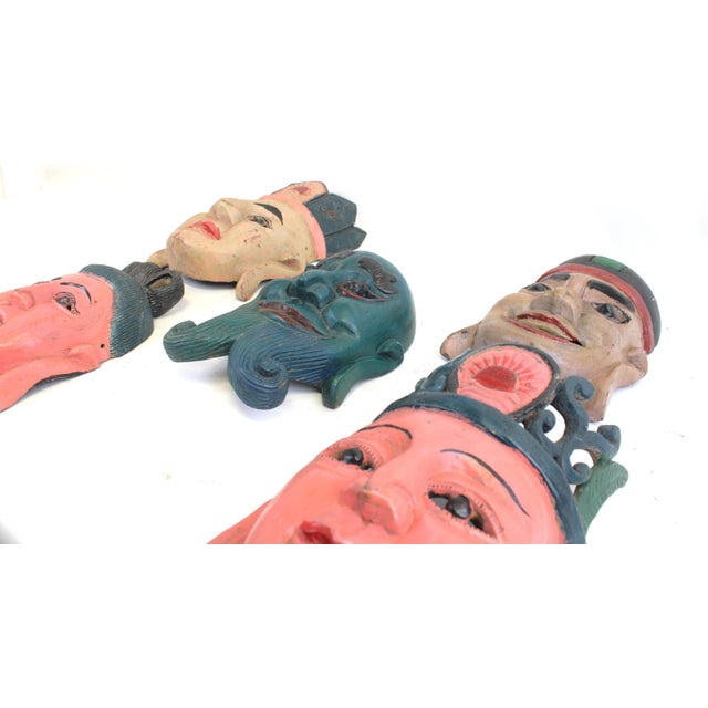 1960s Theatrical Masks Curated Collection Set A For Sale - Image 5 of 11