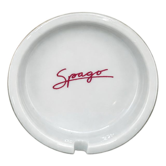 Vintage Spago Restaurant Beverly Hills Los Angeles, Ca Ashtray Porcelain Dish For Sale