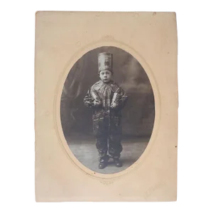 Vintage Advertising Photograph Child in Costume for Garden Peas