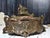 Antique Art Nouveau Metal Dresser Box Casket Lady on Bear Skin Rug For Sale In Philadelphia - Image 6 of 18