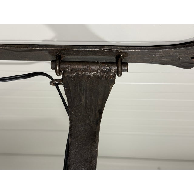 Brutalist Wrought Iron Wall Lamp, 1970s For Sale - Image 10 of 15