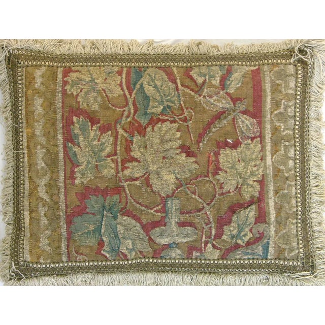 17th Century Antique 17th Century Brussels Tapestry Pillow - 20'' X 16'' For Sale - Image 5 of 6