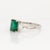 Green 1.6cts Zambian Emerald Ring With Natural Diamonds Accents: 14k Solid Gold, 8x6mm For Sale - Image 8 of 8