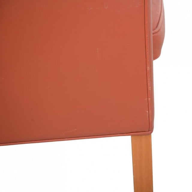 2204 Wing Chair in Cognac Leather by Børge Mogensen, 1990s For Sale - Image 10 of 18