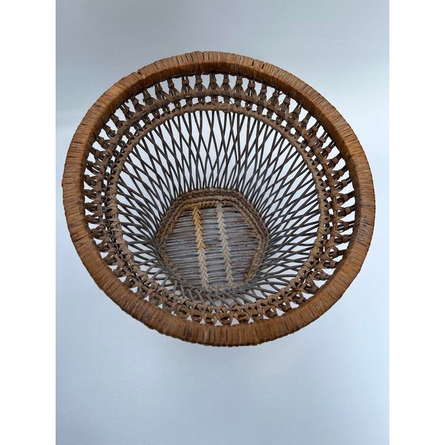 Early 20th Century Antique Woven Wicker Cachepot For Sale - Image 5 of 9