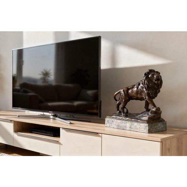 Art Deco Sclpture of Lion in Ceramic and Bronze from Goldscheider, Vienna, Austria, 1910s For Sale - Image 13 of 14