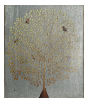 Jamie Young Provenance Golden Tree of Life Glass Rectangle Wall Art
