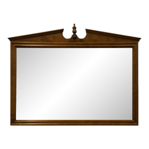 Ethan Allen Heirloom Nutmeg Maple 53" Pediment Mirror 10-5220