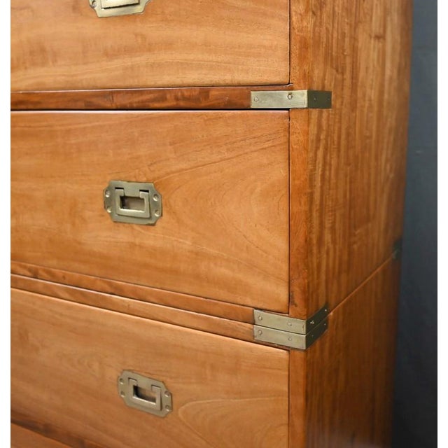 Brown 20th Century Teak Marine Chest of Drawers, India For Sale - Image 8 of 18