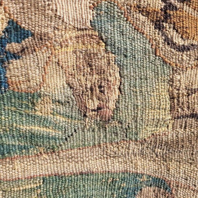 Gallant Procession Wool Tapestry, 18th Century For Sale - Image 15 of 18