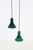 Mid-Century Modern Mini-P&T Hanging Lamps in Green Glass by Michael Bang for Holmegaard, 1970s, Set of 2 For Sale - Image 3 of 15