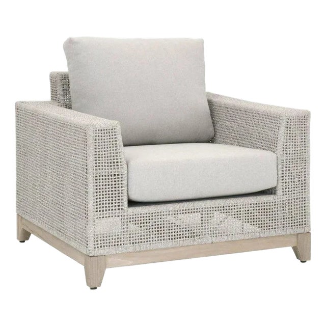 Tropez Olefin Fabric Outdoor Sofa Chair by Essentials for Living For Sale