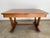 1950s Signed and Dated Midcentury French Oak Trestle Table For Sale - Image 6 of 8