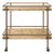 Matthew Izzo Home Cash Light Burlwood Bar Cart With Brass Details For Sale