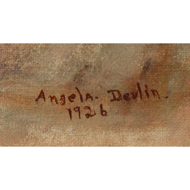 Angela Devlin "California Mission Courtyard Columns" Mixed Media