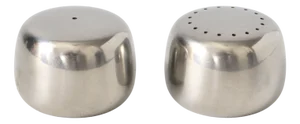 Stainless Steel Salt and Pepper Shakers by Henning Koppel for Georg Jensen, 1960s, Set of 2