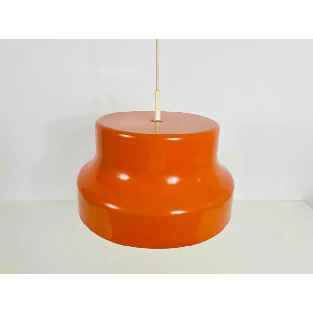 Space Age Bumling Orange Pendant Lamp, Germany, 1970s For Sale - Image 4 of 11