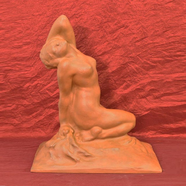 Amedeo Gennarelli, Art Deco Nude of Young Woman, 20th Century, Terracotta For Sale - Image 10 of 10
