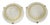 Flat Vintage Ceiling Lamps with Matte White Marbled Relief Glass Shades, 2000s, Set of 2 For Sale
