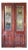 Antique Pocket Doors Mahogany With Stained Glass - A Pair For Sale