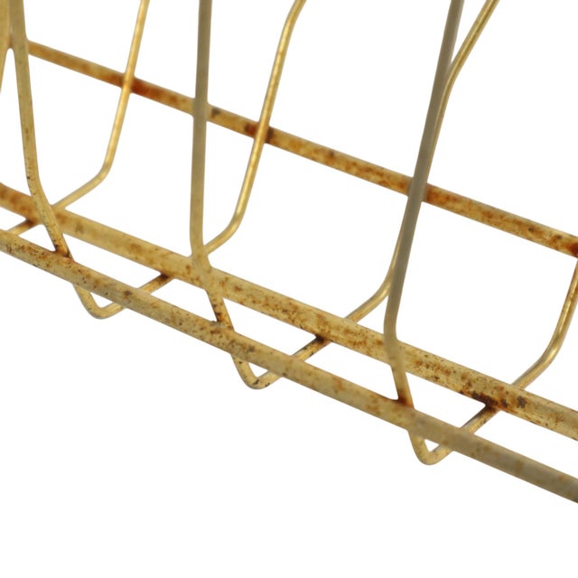 Vintage Wire Metal Magazine Rack, 1960s For Sale - Image 4 of 15