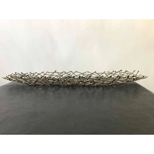 Brutalist 1980s Iron Basket For Sale - Image 3 of 10