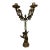 Vintage Bronze Rococo Style Candelabra on Marble Stand For Sale