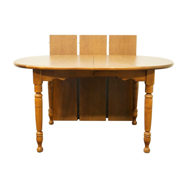 Heywood Wakefield Solid Hard Rock Maple Colonial Style 91" Oval Dining