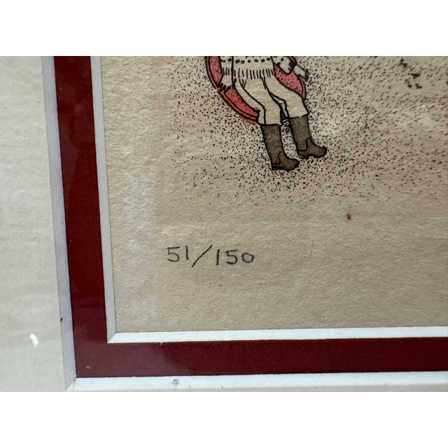 Mid 20th Century Cuca Romley Winter Solstice Hand Colored Etching Signed Limited Edition Framed For Sale In Atlanta - Image 6 of 11
