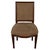 A set of four Louis XVI style square back dining chairs with carved frame, turned and tapered legs, nail head detail to...