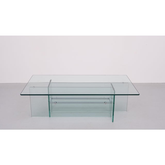 Glass Glass Coffee Table from FontanaArte, Italy, 1970s For Sale - Image 7 of 10
