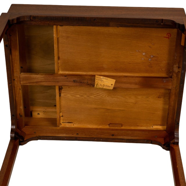 Vintage Burl Walnut Nightstands by Fine Arts Furniture With Brass Handles - A Pair For Sale - Image 17 of 18