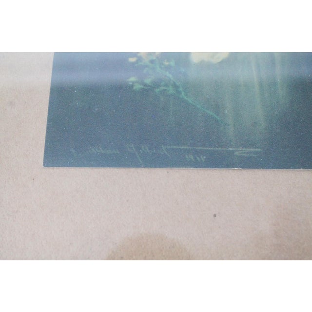 Wood Antique Framed Female Print Wall Hanging For Sale - Image 7 of 9