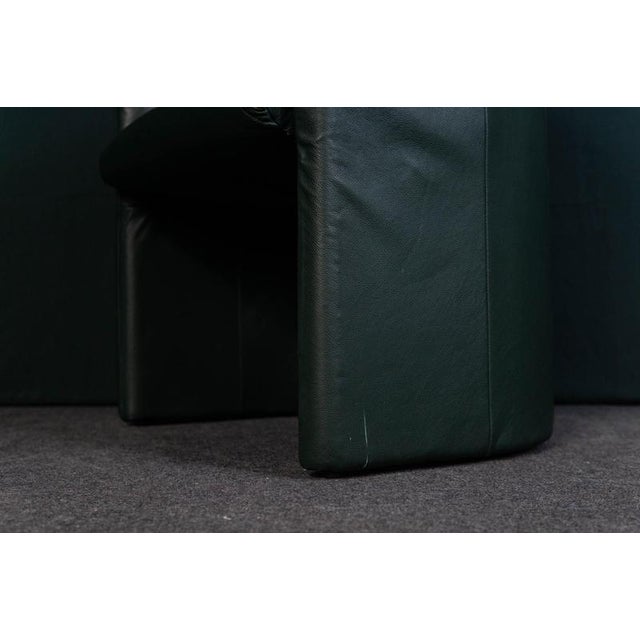 Vintage Black Leather Armchair For Sale - Image 14 of 18