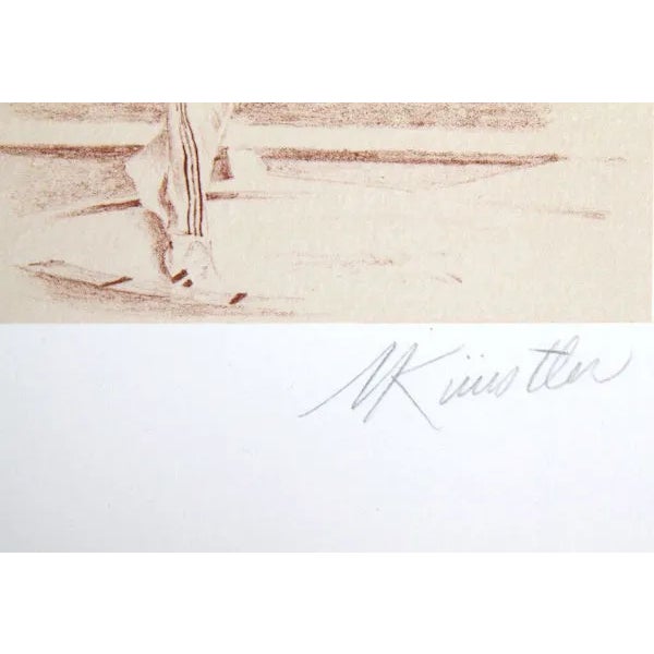 This lithograph, titled "USA Indoor Track," was created by the American artist, Morton Kunstler, in 1980. It is edition AP...
