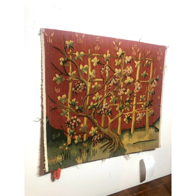 Recreated handwoven 100% wool tapestry fragment featuring the tree of life. Left facing. Tapestry fragments are great for...