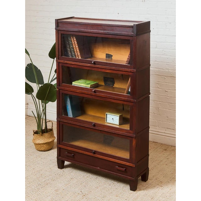 Art Mission Vintage Barrister Bookshelf For Sale In Los Angeles - Image 6 of 10