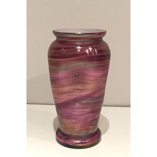 Circa 1970 Austrian Multicolor Glass Vase in the Style of Loetz For Sale - Image 6 of 8