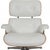 Lounge Chair with Ottoman in White Leather by Charles Eames, Set of 2 For Sale - Image 9 of 18