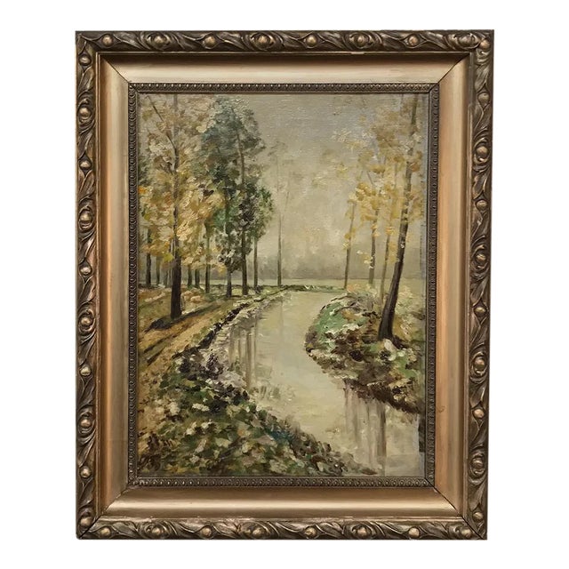 Antique Framed Landscape Oil Painting on Canvas Chairish