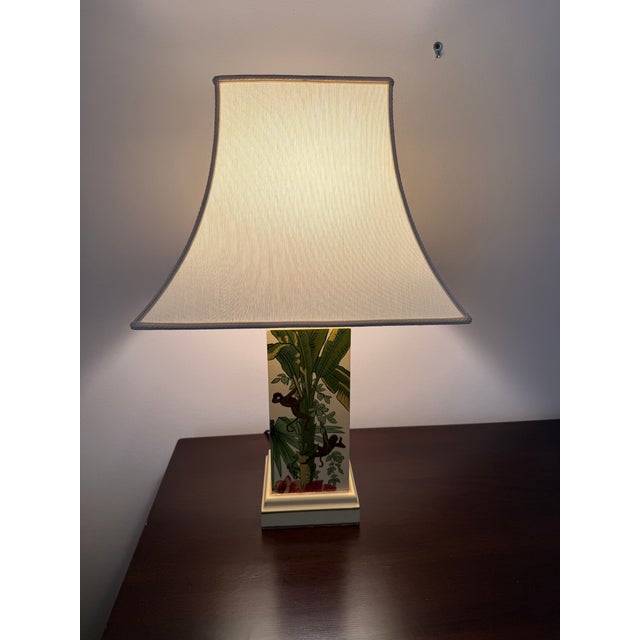 Handpainted Tropical Regency Table Lamp by Wildwood For Sale In Nashville - Image 6 of 6