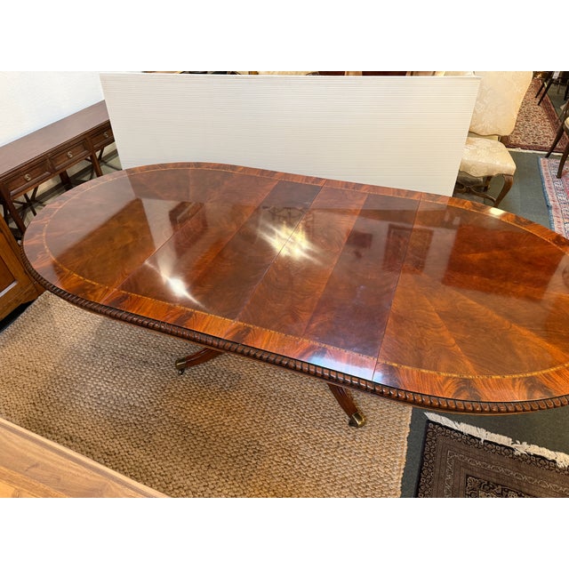 Henredon Neoclassical Mahogany Extension Dining Table For Sale - Image 15 of 18