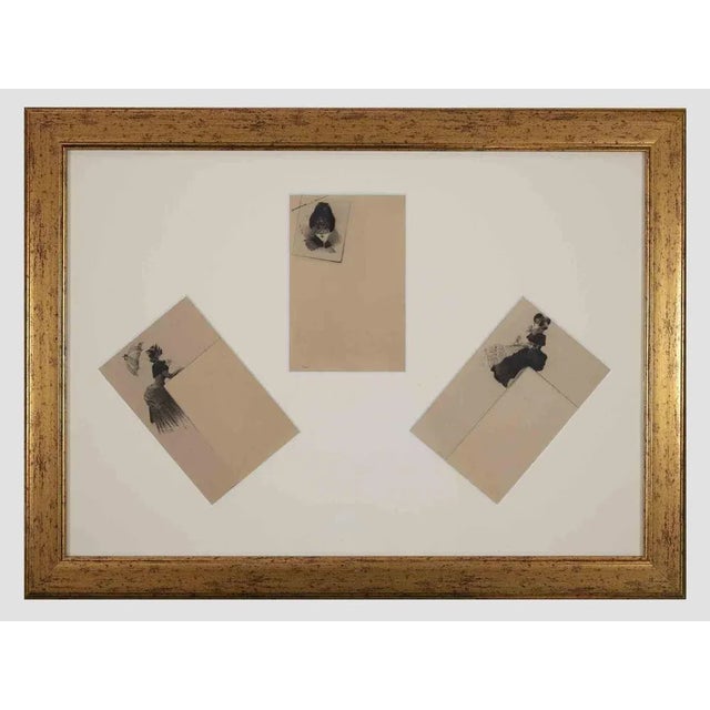 Cornelius Wouter Bouter, Mademoiselles, Original Etching, Early 20th-Century For Sale - Image 3 of 3